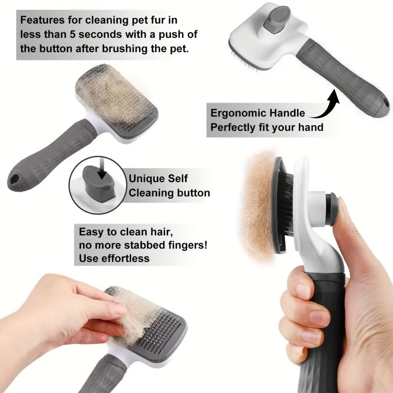 PEThic™ FurGroom - Self-Cleaning Pet Grooming Brush